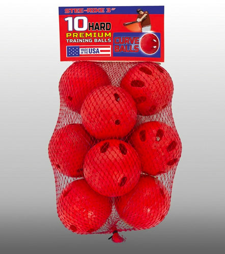 Curve Balls - Red Premium Training Balls (10 Pack)
